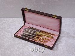 10 pieces Antique Art Nouveau Silver Plated Gilded Vintage Fruit Cutlery