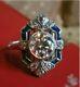 2.85ct Vintage Style Round Cup Art Deco Ancient Engagement Ring 925 Silver