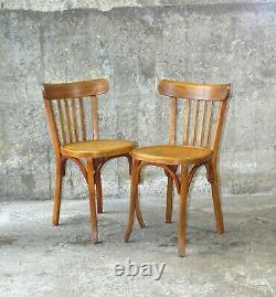 2 Baumann 1950 Vintage Bistrot Chairs Star No Thonet, No Fischel