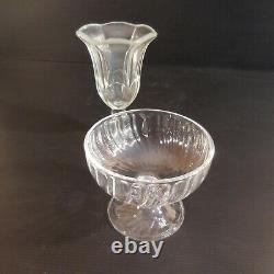 2 Glasses Table Icing Fruit Art Deco New Tulip Vintage 20th N3892