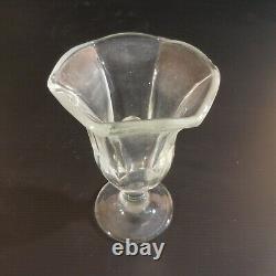 2 Glasses Table Icing Fruit Art Deco New Tulip Vintage 20th N3892