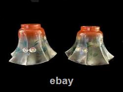 2 Recharge Shade Lustre /classic/replacement/glass Bell/ Painted/ Victorian