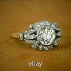 2ct Vintage Diamond Circa Ancient Art Deco Engagement Ring 14k Yellow Gold On