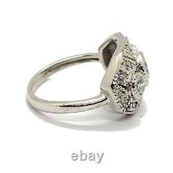 2ct Vintage Diamond Old Engagement Art Deco Ring Cluster 14k White Or On