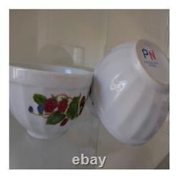 3 Ceramic Porcelain Bowls Afibel Design Art Nouveau 20th Vintage Pn France N109