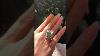 40 S Art Nouveau Deco Vintage Palladium Emerald Diamond Ring Size 5 3