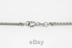 55 Pts Diamond Art Deco Vintage Value Necklace Coin In 14k White Gold