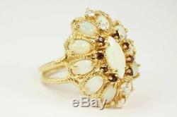 5.38tcw Art Deco Opal Vintage Ring Coktail Grand Show Stopper Ring