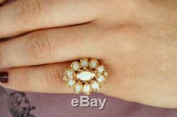 5.38tcw Opal Art Deco Vintage Cocktail Ring Grand Ring Presentation D Stop