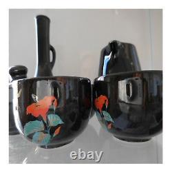 6 Ceramics Earthenware Vintage Art Nouveau Design 20th Pn France N58