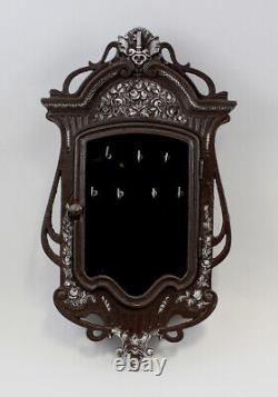 9937360 Cast Iron Wall Mounted Art Nouveau Rustic Vintage Key Cabinet