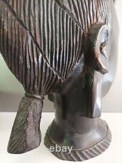 African Sculpted Head. Vintage