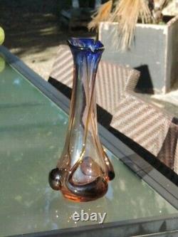 Ancien Cristal Vessel Blowed Vessel Form Art New Vintage Glass Vessel Crystal