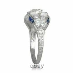 Ancient Art Deco Round Vintage Engagement Ring 925 Silver