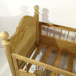 Ancient Gründerzeit Bed Children Dolls Wiege Bed Vintage Art Nouveau Furniture