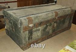 Ancient Malle Box Quick Travel Vintage Wood Retro 1900.68 X 34 X 26,5 CM