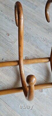 Ancient Thonet Coat Rack RARE 6 Hooks, Vintage Loft Wooden Wardrobe