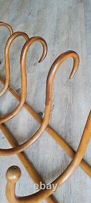 Ancient Thonet Coat Rack RARE 6 Hooks, Vintage Loft Wooden Wardrobe