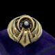 Ancient Vintage Art New 14k Gf Akoya Bead Chassed Floral Brooch 9.6g