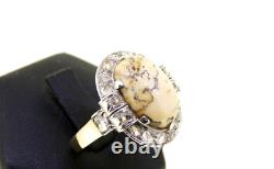 Antique Art Nouveau 18K Solid Gold Ring with Vintage Diamond from the 1910s