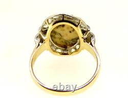 Antique Art Nouveau 18K Solid Gold Vintage Diamond Ring from the 1910s