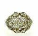 Antique Art Nouveau Solid 18k Gold Vintage Ring With 2.2 Ct Diamond In Total