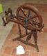 Antique Rouet France Spinning Wheel Big Wheel 17 Incomplete Deco Vintage Wool