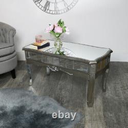 Antique Silver Copied Coffee Table Vintage Art Deco French Luxury Glamour