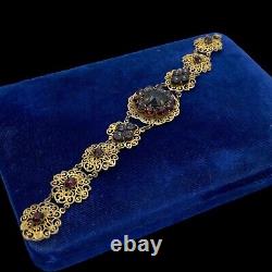 Antique Vintage Art New 14k Gf Etruscan Case Pâte Watermark Bracelet 19.1g