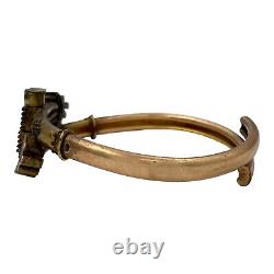 Antique Vintage Art New 14k Gold Filled Gf Etruscan Bracelet 11.9g