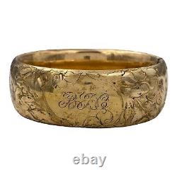 Antique Vintage Art New 14k Gold Filled Gf Monogram Wedding Bracelet 51.4g