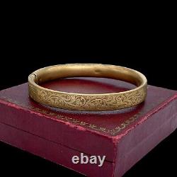 Antique Vintage Art New 14k Gold Rose Filled Gf Chassé Bracelet 22.5g