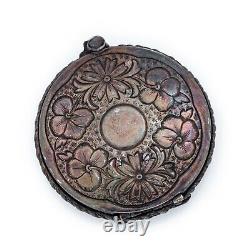 Antique Vintage Art New 925 Sterling Silver Chassed Pocket Watch Case During