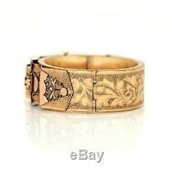 Antique Vintage Art Nouveau 14k Gold Filled Gf Size Savings Wedding Bracelet