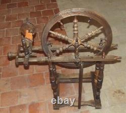 Antique Wheel France Spinning Wheel Big Wheel 16 Incomplete Deco Vintage Wool