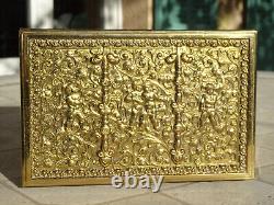 Antique silver and gilded bronze box case ERHARD & SOHNE Germany vintage
