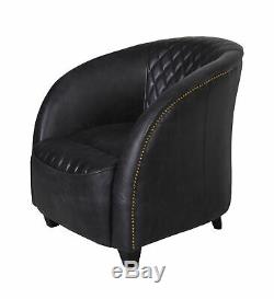 Armchair Leather Armchair Retro Vintage Sofa Art Deco Lounge Chair Relax