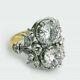 Art Deco 4.20ct Lab Created Diamond Vintage Antique Ring 14k Yellow Gold Over