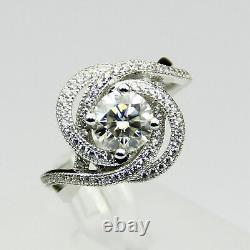 Art Deco Vintage Engagement Engagement Ring With Round Diamond Of