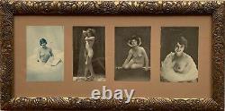 Art New Floral Art-new Frame With Female Vintage Erotic Files