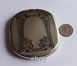 Art Nouveau 900 Silver Niello Cigarette Box Antique Jugendstil