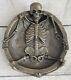 Art Nouveau Female Bronze Figurine Vintage Ashtray Skeleton In Love Gift