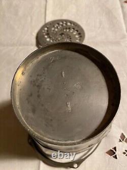 Art Nouveau Pewter, Signed, Numbered, Vintage Ice Bucket Seal, Removable Grid