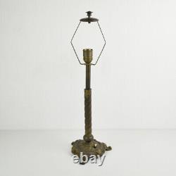 Art Nouveau Table Lamp Brass Vintage Old Socket