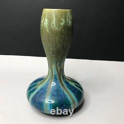 Art Nouveau signed Pierrefonds N°546 vintage art deco stoneware crystallization vase
