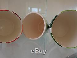 Art-deco Faience Pots Art-nouveau Vintage Ceramic By Pn