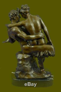 Austrian Bronze Erotic Demon Satyr Devil Sculpture Vintage Figurine Art
