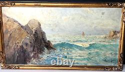 BRITTANY SHIPS 20th Century Signed Marine Art Deco New Vintage Antique