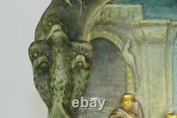 Bas Relief Ceramic Lachenal Art Nouveau, Vintage Ceramic, Pottery Art Deco