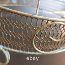 Basket Wrought Iron Grilling Shell Made Hand Vintage Art New Design N5956